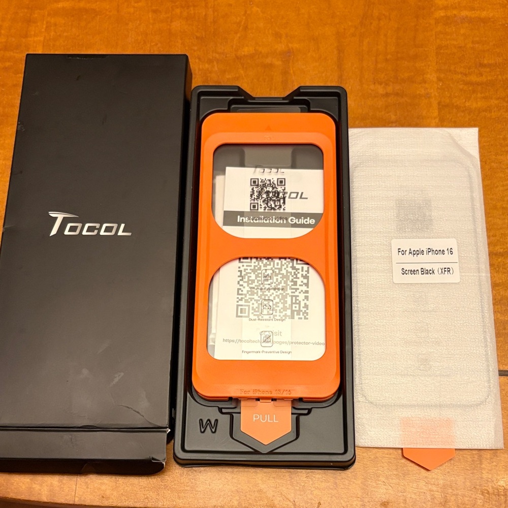 Black Screen Protector for iPhone 16